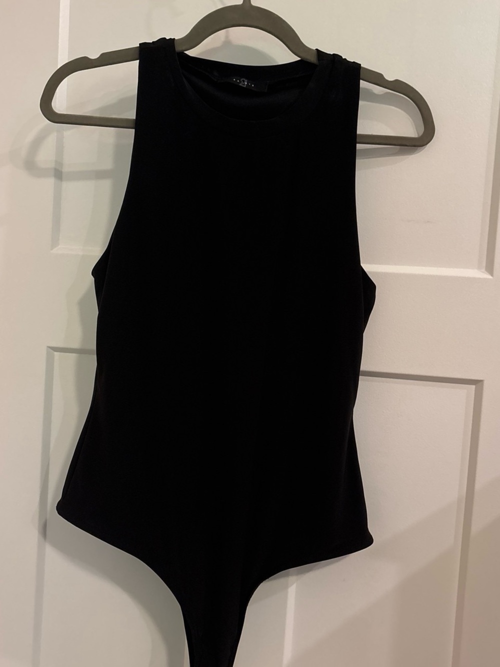 Black Sleeveless Bodysuit Top - Unbranded